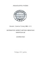 prikaz prve stranice dokumenta MATEMATIĆKI ASPEKTI METODA OBRAČUNA AMORTIZACIJE