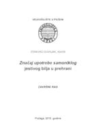 prikaz prve stranice dokumenta ZNAČAJ UPOTREBE SAMONIKLOG JESTIVOG BILJA U PREHRANI