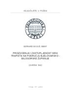 prikaz prve stranice dokumenta PROIZVODNJA I ZASTUPLJENOST SIRA TRAPISTA NA PODRUČJU BJELOVARSKO-BILOGORSKE ŽUPANIJE