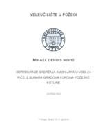 prikaz prve stranice dokumenta ODREĐIVANJE SADRŽAJA AMONIJAKA U VODI ZA PIĆE IZ BUNARA GRADOVA I OPĆINA POŽEŠKE KOTLINE