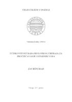 prikaz prve stranice dokumenta UČINKOVITOST RADA BIOLOŠKOG UREĐAJA ZA PROČIŠĆAVANJE OTPADNIH VODA