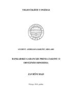 prikaz prve stranice dokumenta BANKARSKE GARANCIJE PREMA ZAKONU O OBVEZNIM ODNOSIMA