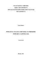 prikaz prve stranice dokumenta Poslovna analiza i revizija na primjeru poduzeća Saponia