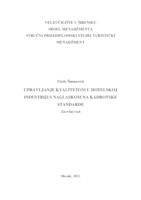 prikaz prve stranice dokumenta Upravljanje kvalitetom u hotelskoj industriji s naglaskom na kadrovske standarde