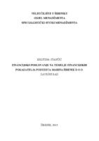 prikaz prve stranice dokumenta Financijsko poslovanje na temelju financijskih pokazatelja poduzeća Marina Šibenik d.o.o.