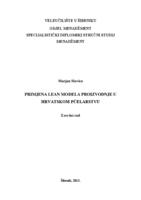 prikaz prve stranice dokumenta Primjena lean modela proizvodnje u hrvatskom pčelarstvu