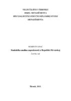 prikaz prve stranice dokumenta STATISTIČKA ANALIZA ZAPOSLENOSTI U REPUBLICI HRVATSKOJ