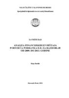 prikaz prve stranice dokumenta Analiza financijskih izvještaja poduzeća Podravka d.d. za razdoblje od 2009. do 2013. godine