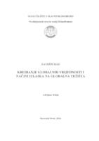 prikaz prve stranice dokumenta Kreiranje globalnih vrijednosti i načini izlaska na globalna tržišta