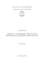 prikaz prve stranice dokumenta Vodstvo - leadership i upravljanje promjenama i znanjem u organizaciji