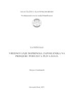 prikaz prve stranice dokumenta Vrednovanje doprinosa zaposlenika na primjeru poduzeća Pliva d.o.o.