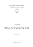 prikaz prve stranice dokumenta Praćenje prozvodnje bosiljka (Ocimum basilicum L.) u SŠ Matija Antun Reljković