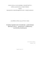 prikaz prve stranice dokumenta Analiza isplativosti investicije u pokretanje dječjeg vrtića – igraonice u odabranoj turističkoj destinaciji