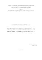 prikaz prve stranice dokumenta Pružanje turističkih usluga na primjeru odabranog poduzeća