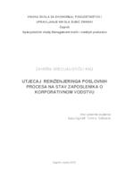 prikaz prve stranice dokumenta Utjecaj reinženjeringa poslovnih procesa na stav zaposlenika o korporativnom vodstvu