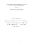 prikaz prve stranice dokumenta Povezanost upravljanja rizicima i uspješnosti poslovanja srednjih i velikih poduzeća u Republici Hrvatskoj