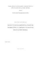 prikaz prve stranice dokumenta Mogućnosti korištenja inbound marketinga u odnosu na razvoj digitalnih medija