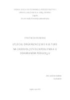 prikaz prve stranice dokumenta Utjecaj organizacijske kulture na zadovoljstvo zaposlenika u odabranom poduzeću