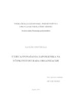 prikaz prve stranice dokumenta Utjecaj ponašanja zaposlenika na učinkovitost rada organizacije