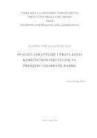 prikaz prve stranice dokumenta Analiza strategije upravljanja korisničkim iskustvom na primjeru odabrane banke