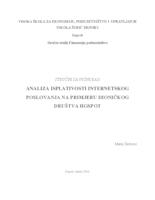 prikaz prve stranice dokumenta Analiza isplativosti internetskog poslovanja na primjeru dioničkog društva Hgspot