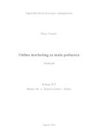 prikaz prve stranice dokumenta Online marketing za mala poduzeća