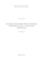 prikaz prve stranice dokumenta Uporaba "Cone-Beam" kompjutorizirane tomografije (CBCT) u dentalnoj radiologiji