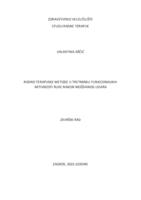 prikaz prve stranice dokumenta Radno terapijske metode u tretmanu funkcionalnih aktivnosti ruke nakon moždanog udara